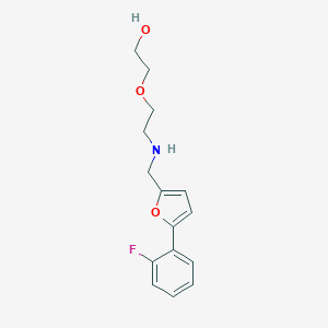 molecular formula C15H18FNO3 B271653 2-[2-({[5-(2-Fluorophenyl)-2-furyl]methyl}amino)ethoxy]ethanol 