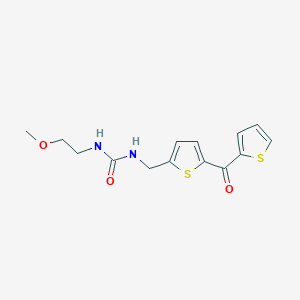 molecular formula C14H16N2O3S2 B2716530 1-(2-Methoxyethyl)-3-((5-(thiophene-2-carbonyl)thiophen-2-yl)methyl)urea CAS No. 1421451-12-8