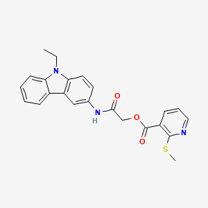 molecular formula C23H21N3O3S B2716532 [2-[(9-Ethylcarbazol-3-yl)amino]-2-oxoethyl] 2-methylsulfanylpyridine-3-carboxylate CAS No. 377763-14-9