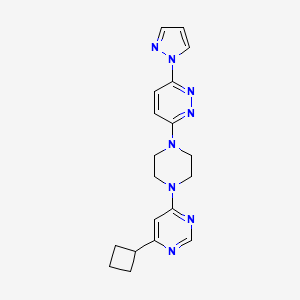 3-[4-(6-cyclobutylpyrimidin-4-yl)piperazin-1-yl]-6-(1H-pyrazol-1-yl)pyridazine