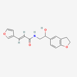 molecular formula C17H17NO4 B2716535 (E)-N-(2-(2,3-dihydrobenzofuran-5-yl)-2-hydroxyethyl)-3-(furan-3-yl)acrylamide CAS No. 1799265-79-4