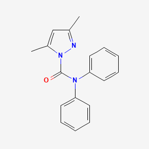 molecular formula C18H17N3O B2716543 3,5-dimethyl-N,N-diphenyl-1H-pyrazole-1-carboxamide CAS No. 93873-05-3