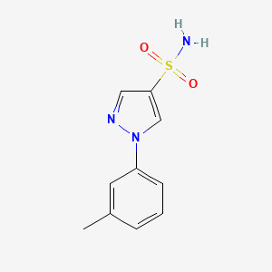 molecular formula C10H11N3O2S B2716545 1-(3-Methylphenyl)pyrazole-4-sulfonamide CAS No. 1249572-37-9