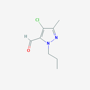 molecular formula C8H11ClN2O B2716547 4-Chloro-3-methyl-1-propyl-1H-pyrazole-5-carbaldehyde CAS No. 1245773-05-0