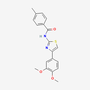 N-[4-(3,4-dimethoxyphenyl)-1,3-thiazol-2-yl]-4-methylbenzamide