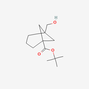 molecular formula C13H22O3 B2716557 Tert-butyl 5-(hydroxymethyl)bicyclo[3.1.1]heptane-1-carboxylate CAS No. 122699-63-2