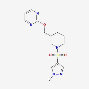 2-({1-[(1-methyl-1H-pyrazol-4-yl)sulfonyl]piperidin-3-yl}methoxy)pyrimidine