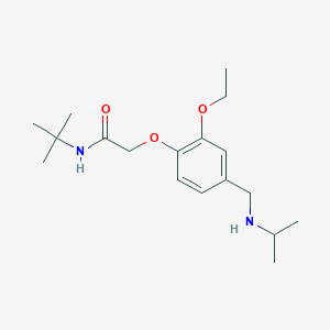 molecular formula C18H30N2O3 B271658 N-(tert-butyl)-2-{2-ethoxy-4-[(isopropylamino)methyl]phenoxy}acetamide 