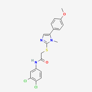 N-(3,4-dichlorophenyl)-2-((5-(4-methoxyphenyl)-1-methyl-1H-imidazol-2-yl)thio)acetamide