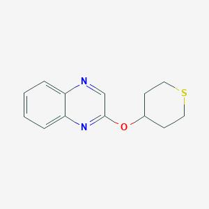 molecular formula C13H14N2OS B2716585 2-(Thian-4-yloxy)quinoxaline CAS No. 2198125-95-8