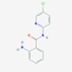 molecular formula C12H10ClN3O B2716592 2-氨基-N-(5-氯吡啶-2-基)苯甲酰胺 CAS No. 280771-61-1