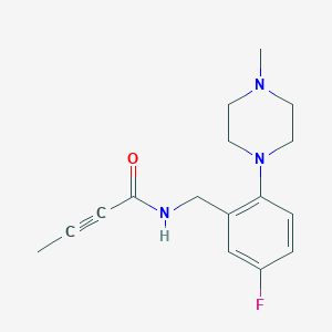 N-[[5-Fluoro-2-(4-methylpiperazin-1-yl)phenyl]methyl]but-2-ynamide