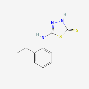 molecular formula C10H11N3S2 B2716604 5-[(2-乙基苯基)氨基]-1,3,4-噻二唑-2-硫醇 CAS No. 871544-62-6