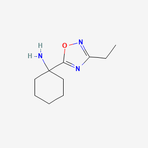 molecular formula C10H17N3O B2716606 [1-(3-乙基-1,2,4-噁二唑-5-基)环己基]胺 CAS No. 1239846-68-4