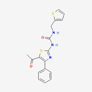 molecular formula C17H15N3O2S2 B2716609 1-(5-Acetyl-4-phenylthiazol-2-yl)-3-(thiophen-2-ylmethyl)urea CAS No. 1203035-58-8
