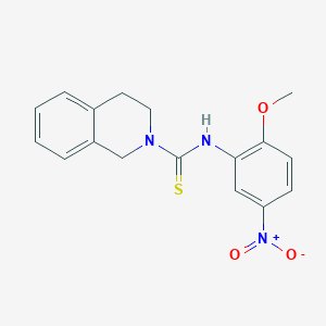 molecular formula C17H17N3O3S B2716616 N-(2-methoxy-5-nitrophenyl)-3,4-dihydroisoquinoline-2(1H)-carbothioamide CAS No. 946339-14-6