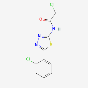 molecular formula C10H7Cl2N3OS B2716623 2-chloro-N-(5-(2-chlorophenyl)-1,3,4-thiadiazol-2-yl)acetamide CAS No. 18199-97-8