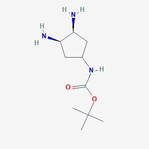 molecular formula C10H21N3O2 B2716624 Tert-butyl N-[(3R,4S)-3,4-diaminocyclopentyl]carbamate CAS No. 2490314-07-1