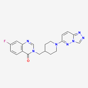7-Fluoro-3-[[1-([1,2,4]triazolo[4,3-b]pyridazin-6-yl)piperidin-4-yl]methyl]quinazolin-4-one
