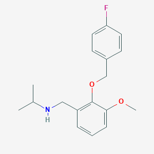 molecular formula C18H22FNO2 B271663 N-{2-[(4-fluorobenzyl)oxy]-3-methoxybenzyl}-N-isopropylamine 