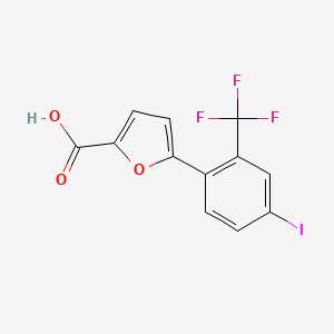 molecular formula C12H6F3IO3 B2716630 5-[4-碘-2-(三氟甲基)苯基]呋喃-2-羧酸 CAS No. 954298-25-0