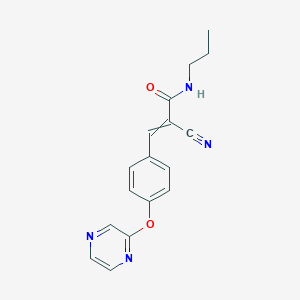 2-cyano-N-propyl-3-[4-(pyrazin-2-yloxy)phenyl]prop-2-enamide