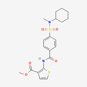 molecular formula C20H24N2O5S2 B2716636 methyl 2-{4-[cyclohexyl(methyl)sulfamoyl]benzamido}thiophene-3-carboxylate CAS No. 864940-37-4