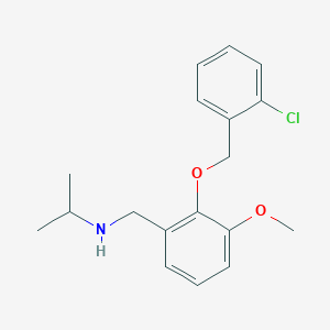 molecular formula C18H22ClNO2 B271665 N-{2-[(2-chlorobenzyl)oxy]-3-methoxybenzyl}-N-isopropylamine 