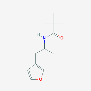 molecular formula C12H19NO2 B2716665 N-(1-(furan-3-yl)propan-2-yl)pivalamide CAS No. 1795087-50-1