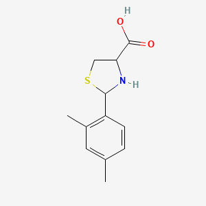 molecular formula C12H15NO2S B2716667 2-(2,4-dimethylphenyl)-1,3-thiazolidine-4-carboxylic Acid CAS No. 1041059-16-8
