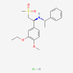 molecular formula C20H28ClNO4S B2716671 (S)-1-(3-乙氧基-4-甲氧基苯基)-2-(甲磺酰基)-N-((S)-1-苯乙基)乙胺盐酸盐 CAS No. 1450759-47-3