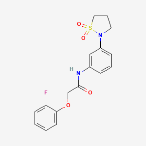 molecular formula C17H17FN2O4S B2716672 N-(3-(1,1-dioxidoisothiazolidin-2-yl)phenyl)-2-(2-fluorophenoxy)acetamide CAS No. 941886-44-8
