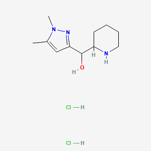 (1,5-dimethyl-1H-pyrazol-3-yl)(piperidin-2-yl)methanol dihydrochloride