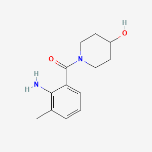 molecular formula C13H18N2O2 B2716683 1-(2-Amino-3-methylbenzoyl)piperidin-4-ol CAS No. 953735-05-2
