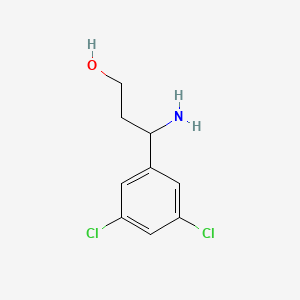 molecular formula C9H11Cl2NO B2716684 3-Amino-3-(3,5-dichlorophenyl)propan-1-ol CAS No. 1251302-02-9