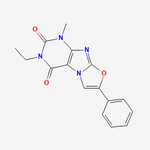 molecular formula C16H14N4O3 B2716685 3-ethyl-1-methyl-7-phenyloxazolo[2,3-f]purine-2,4(1H,3H)-dione CAS No. 899947-54-7