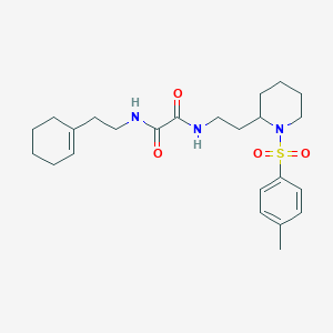 molecular formula C24H35N3O4S B2716687 N1-(2-(cyclohex-1-en-1-yl)ethyl)-N2-(2-(1-tosylpiperidin-2-yl)ethyl)oxalamide CAS No. 898450-36-7