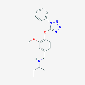 molecular formula C19H23N5O2 B271669 N-{3-methoxy-4-[(1-phenyl-1H-tetrazol-5-yl)oxy]benzyl}butan-2-amine 