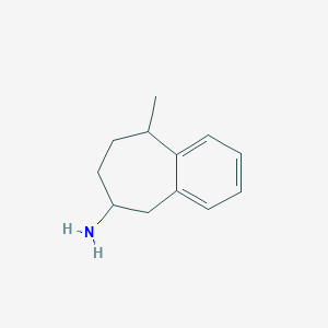 molecular formula C12H17N B2716697 9-Methyl-6,7,8,9-tetrahydro-5H-benzo[7]annulen-6-amine CAS No. 2168069-40-5