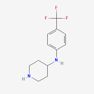 molecular formula C12H15F3N2 B2716704 N-[4-(trifluoromethyl)phenyl]piperidin-4-amine CAS No. 401565-93-3