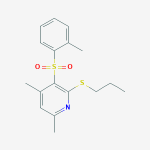 4,6-Dimethyl-3-[(2-methylphenyl)sulfonyl]-2-(propylsulfanyl)pyridine