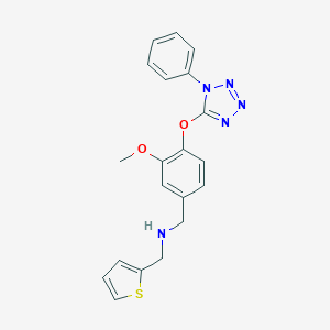 1-{3-methoxy-4-[(1-phenyl-1H-tetrazol-5-yl)oxy]phenyl}-N-(thiophen-2-ylmethyl)methanamine