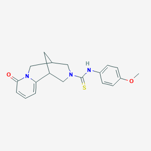 N-(4-methoxyphenyl)-8-oxo-1,5,6,8-tetrahydro-2H-1,5-methanopyrido[1,2-a][1,5]diazocine-3(4H)-carbothioamide