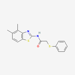 molecular formula C17H16N2OS2 B2716714 N-(4,5-dimethylbenzo[d]thiazol-2-yl)-2-(phenylthio)acetamide CAS No. 895486-62-1