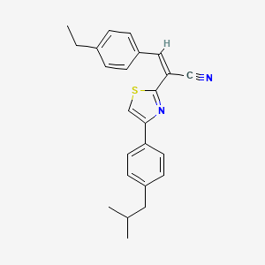 (Z)-3-(4-ethylphenyl)-2-(4-(4-isobutylphenyl)thiazol-2-yl)acrylonitrile