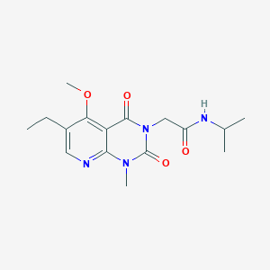 molecular formula C16H22N4O4 B2716733 2-(6-ethyl-5-methoxy-1-methyl-2,4-dioxo-1,2-dihydropyrido[2,3-d]pyrimidin-3(4H)-yl)-N-isopropylacetamide CAS No. 941946-65-2