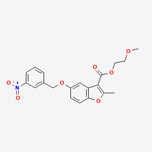 2-Methoxyethyl 2-methyl-5-[(3-nitrophenyl)methoxy]-1-benzofuran-3-carboxylate