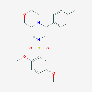 molecular formula C21H28N2O5S B2716751 2,5-dimethoxy-N-(2-morpholino-2-(p-tolyl)ethyl)benzenesulfonamide CAS No. 941977-67-9