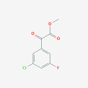 molecular formula C9H6ClFO3 B2716758 Methyl 3-chloro-5-fluorobenzoylformate CAS No. 1379340-40-5