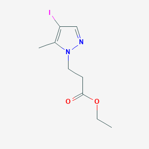 molecular formula C9H13IN2O2 B2716761 Ethyl 3-(4-iodo-5-methyl-1H-pyrazol-1-yl)propanoate CAS No. 1354703-79-9